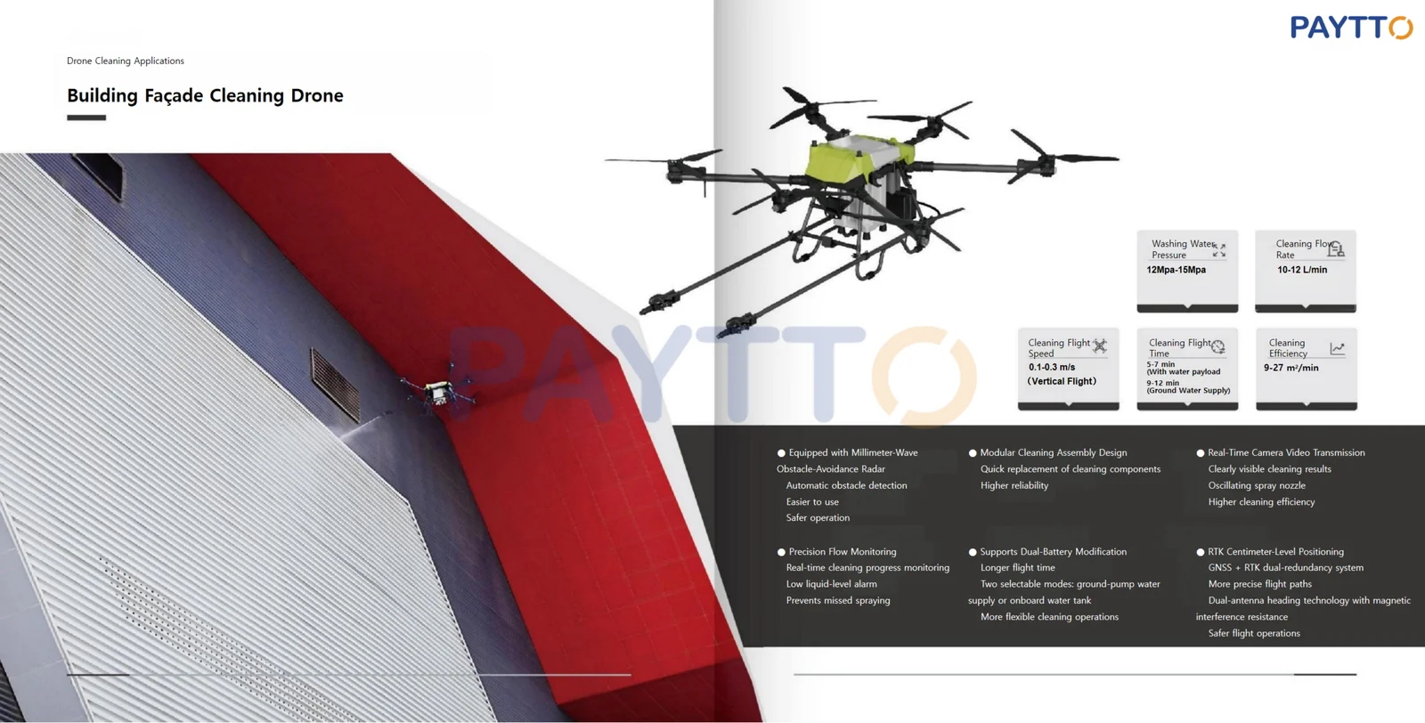 Building Facade Cleaning Drone